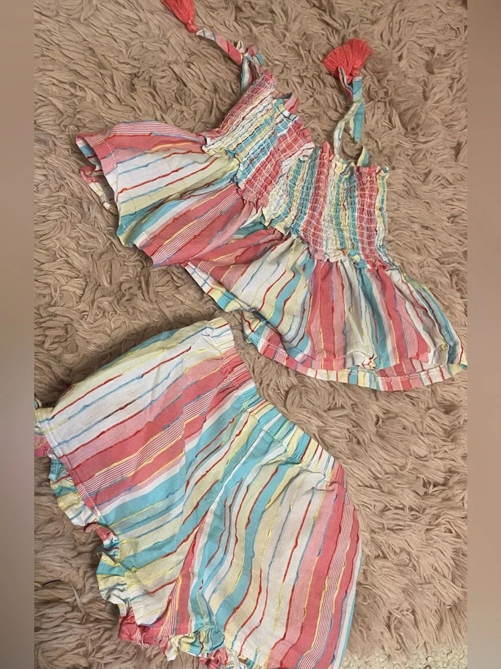 Bonnie Jean Toddler Girls 2-Piece Striped Summer Set - Size 3T